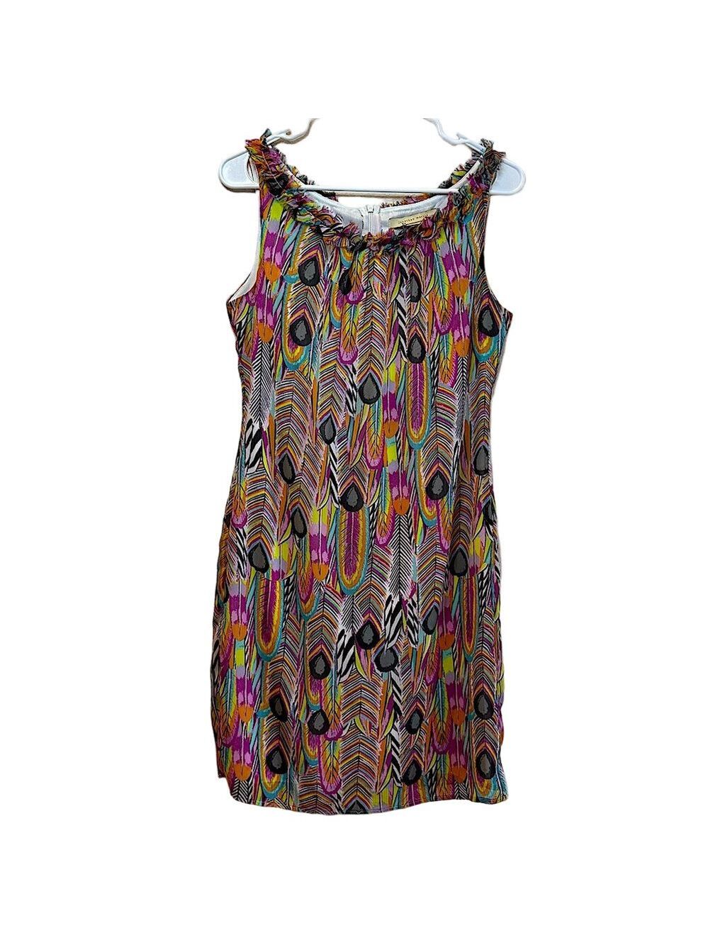 JONATHAN MARTIN Peacock Print Dress
